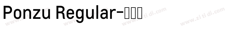 Ponzu Regular字体转换